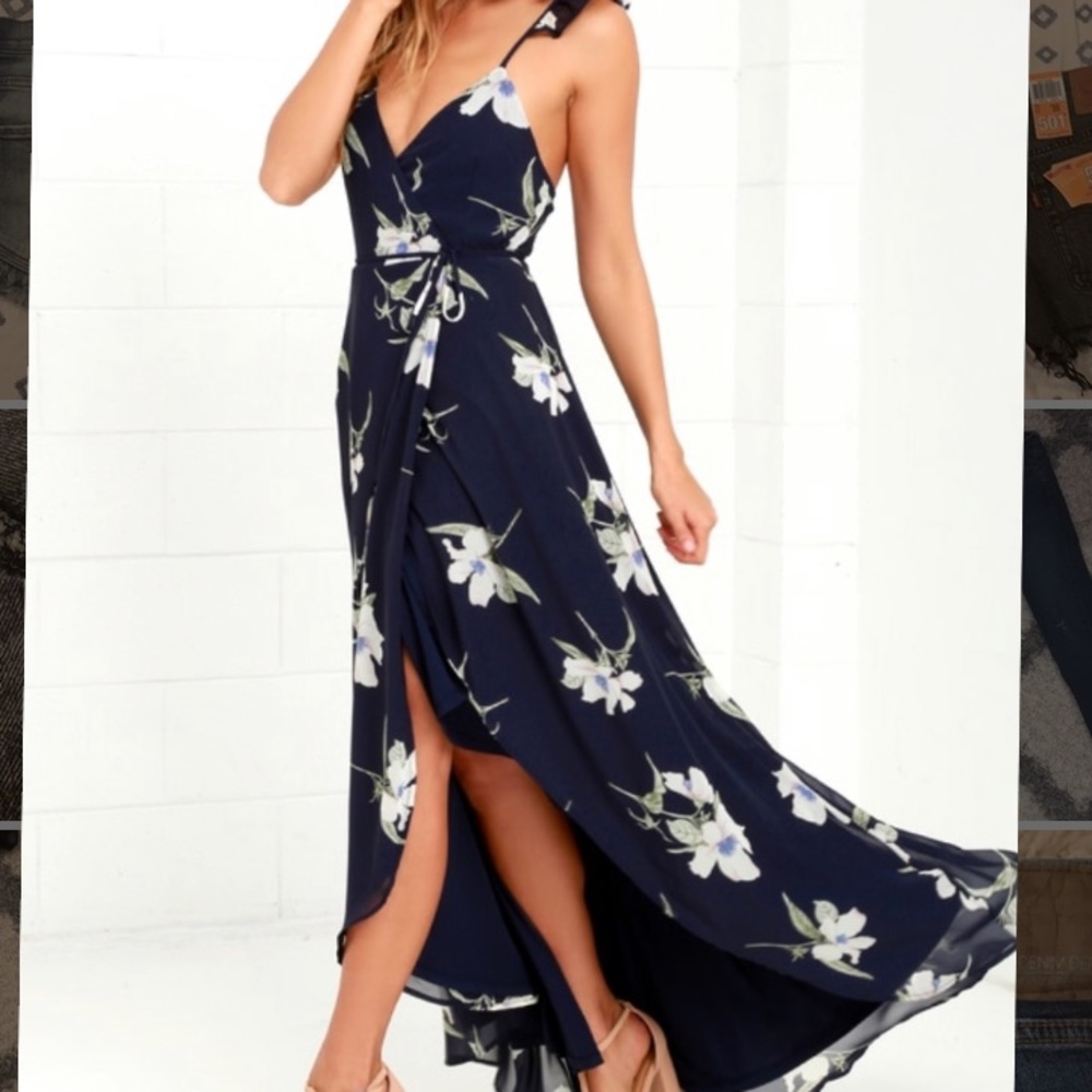 Lulus wrap floral dress